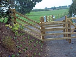 Helen and Dave's landscaping at the Ightfield entrance