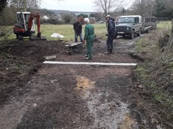New gulley behind Dene Green January 2021