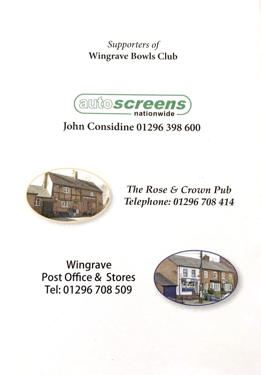 Wingrave Bowls Club Club Supporters