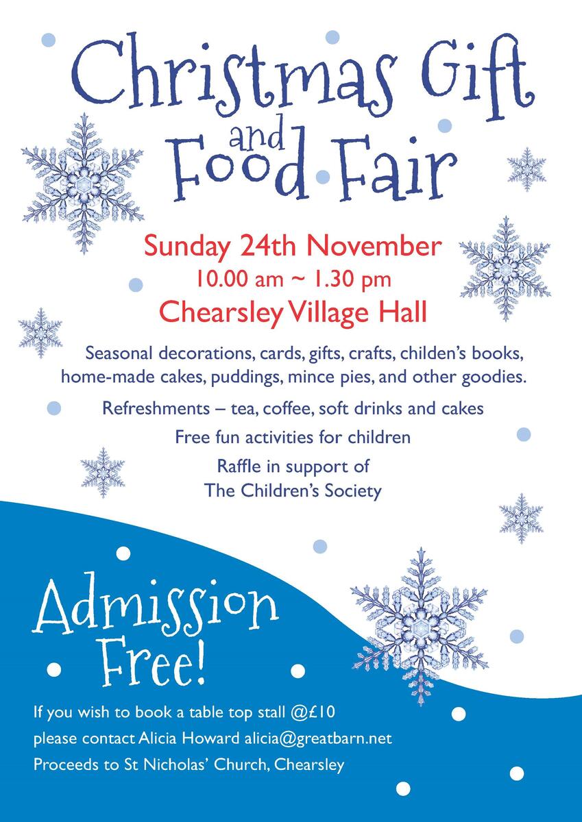 Chearsley Christmas Gift & Food Fair