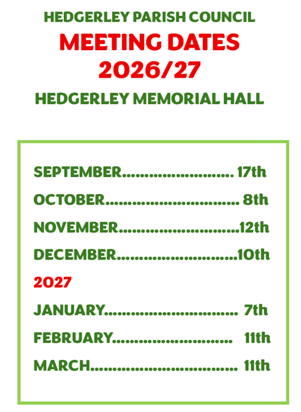 Hedgerley Parish Council Meeting Dates