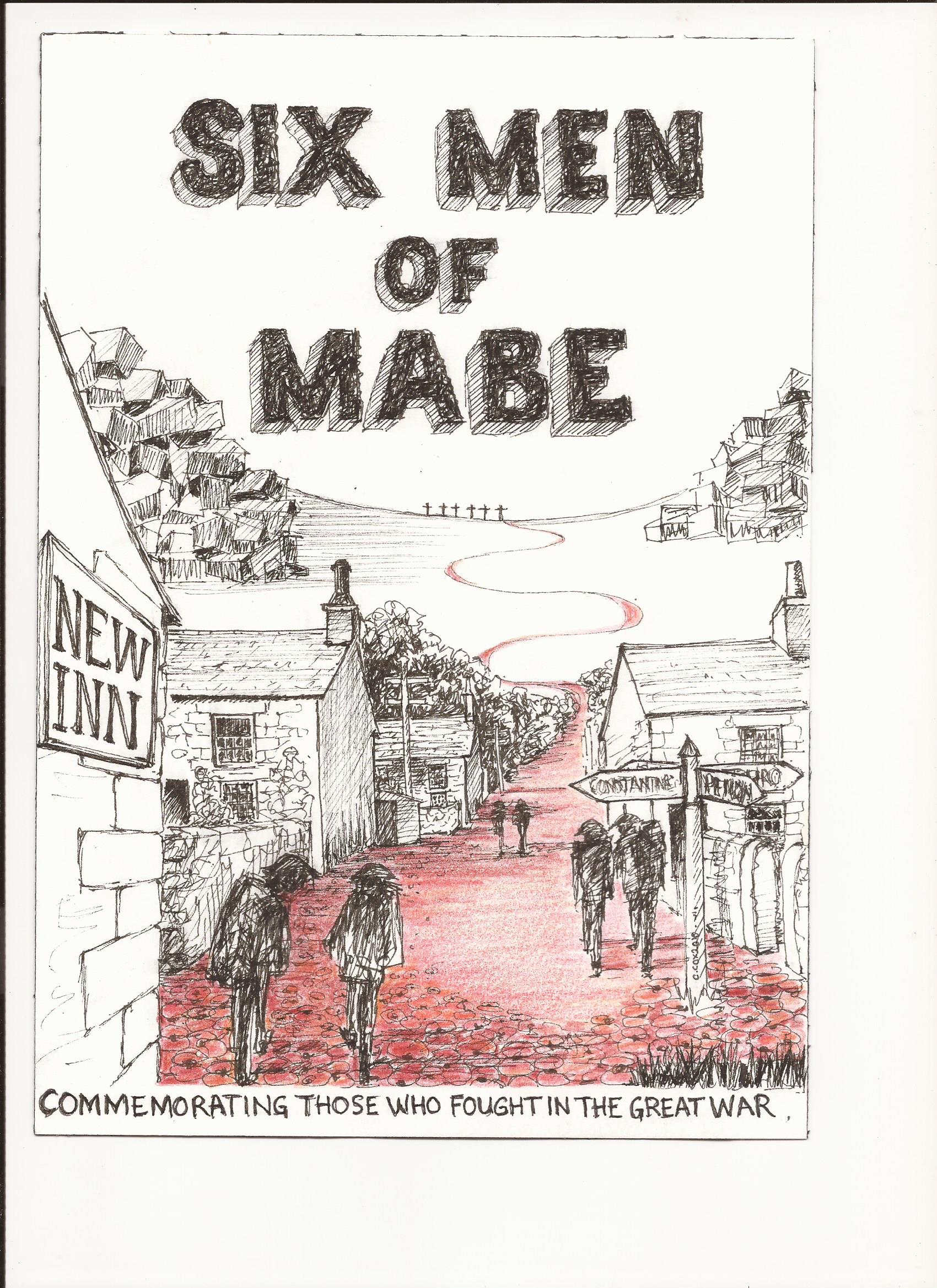 Artwork from local publication - Six Men of Mabe