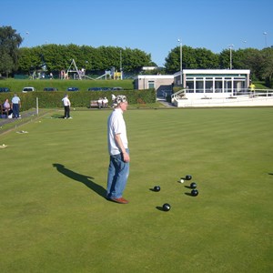 casual bowlers enjoying a sunny day