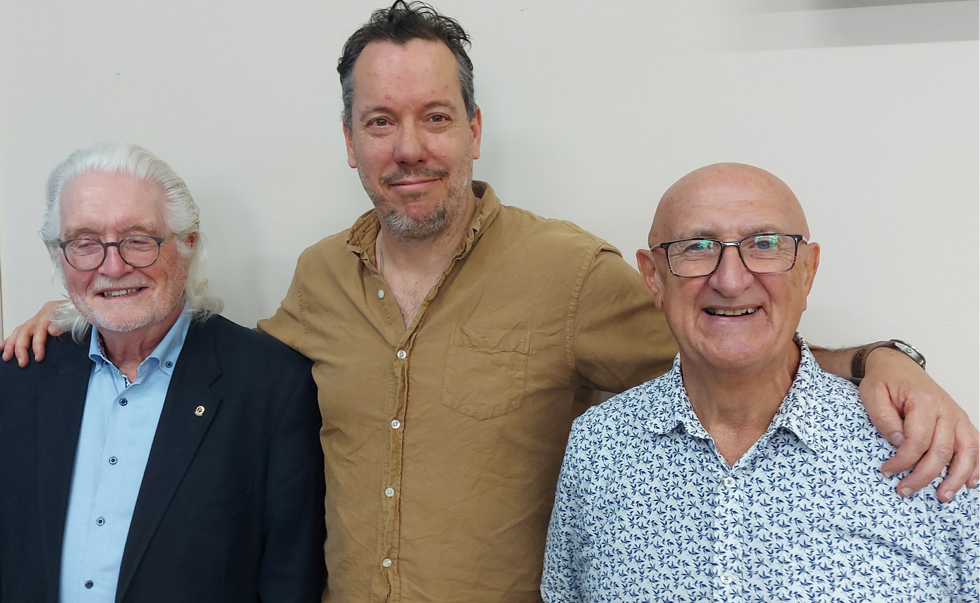 L-R: Chairman Keith Underhill with Speaker Steve Marvell and Speaker Finder Chris Inch