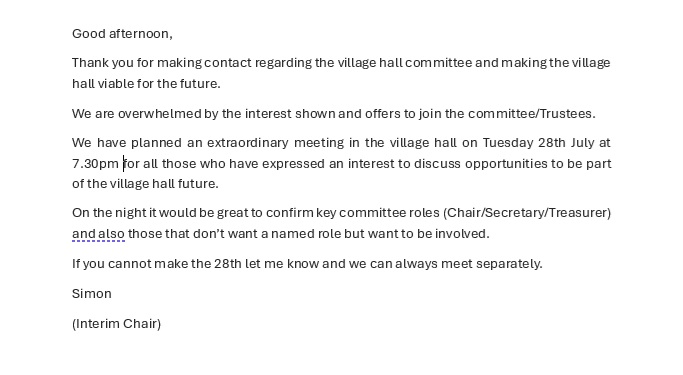 Buckland Dinham Village Hall Committee
