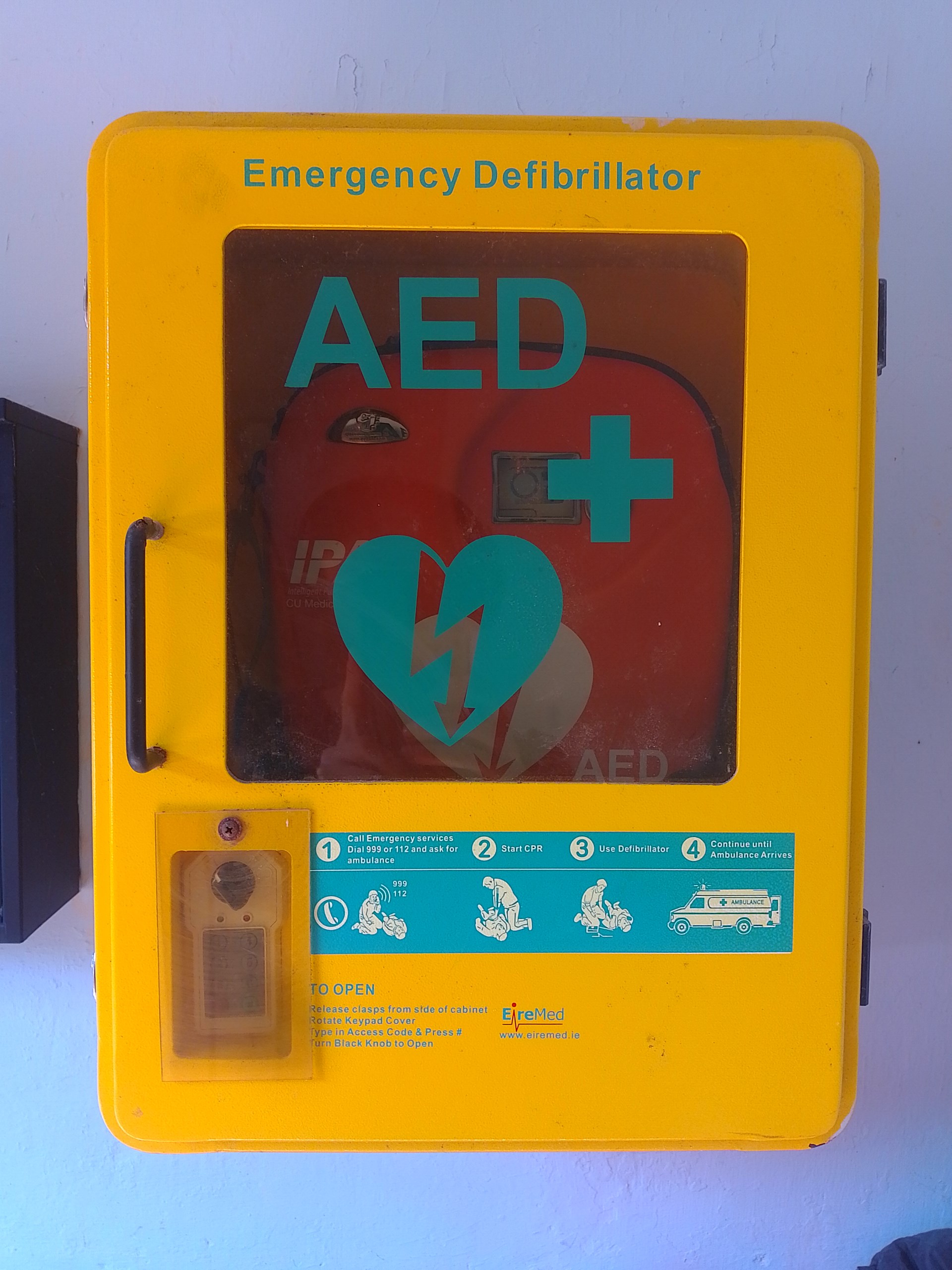 There is a Defibrillator in the village hall porch which is always available