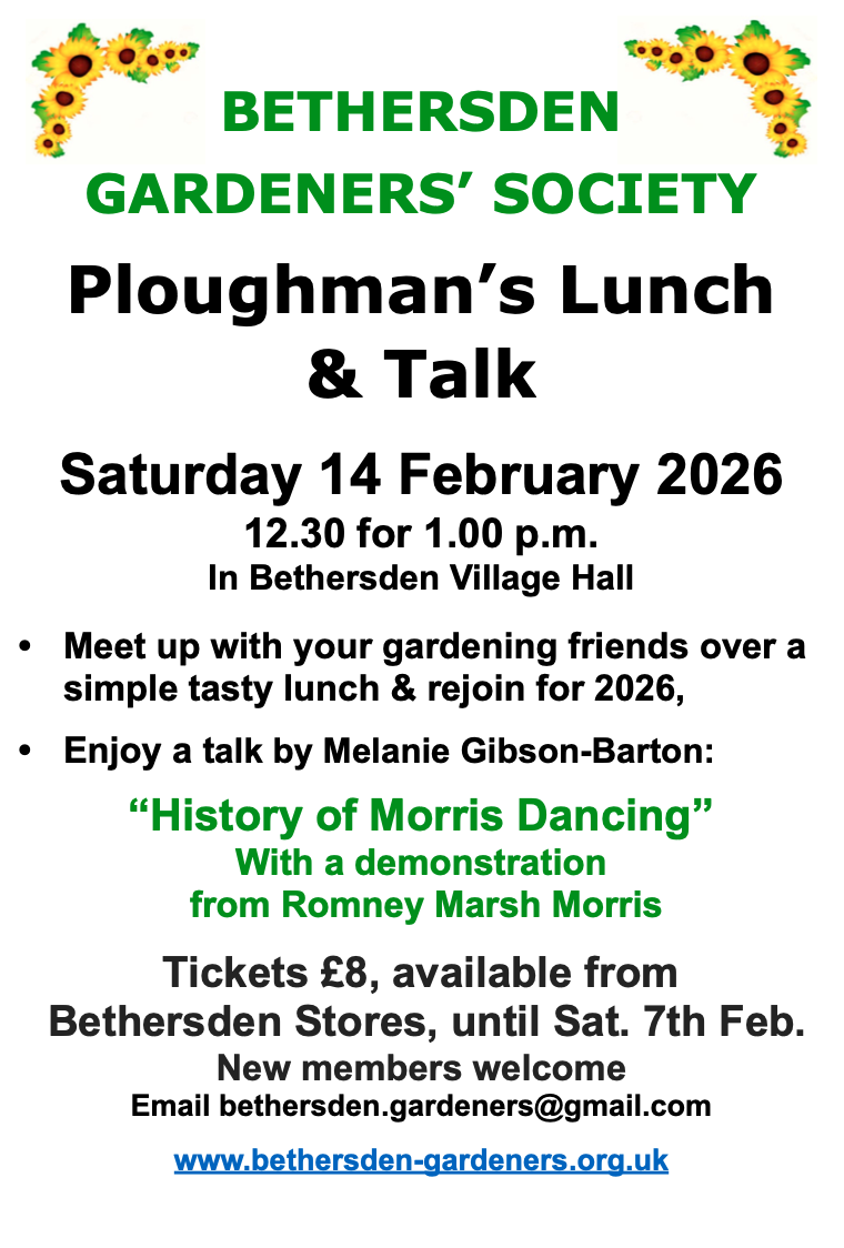 BETHERSDEN GARDENERS' SOCIETY Next Event(s)