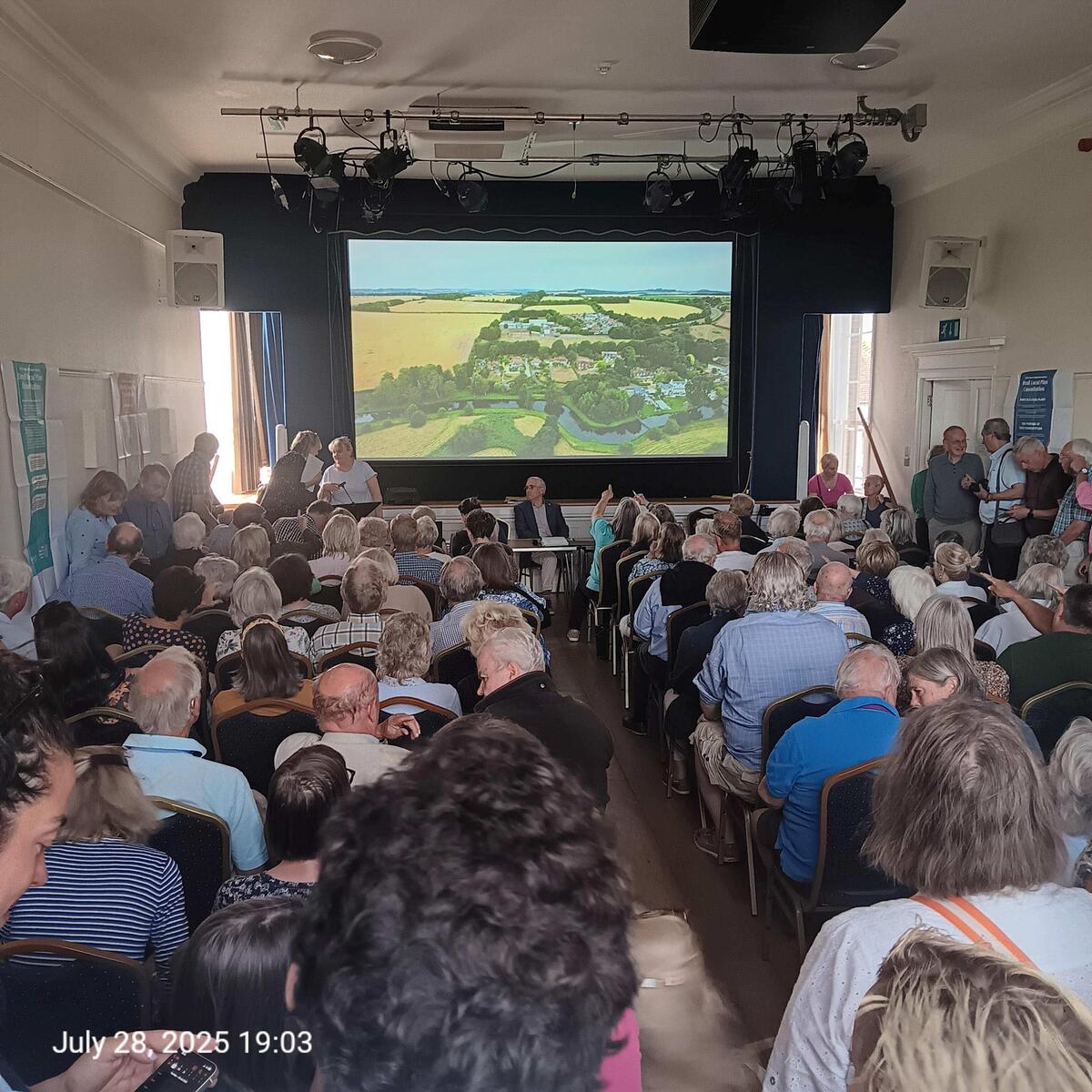 Public Meeting at Stockbridge Town Hall, 28 July 2025