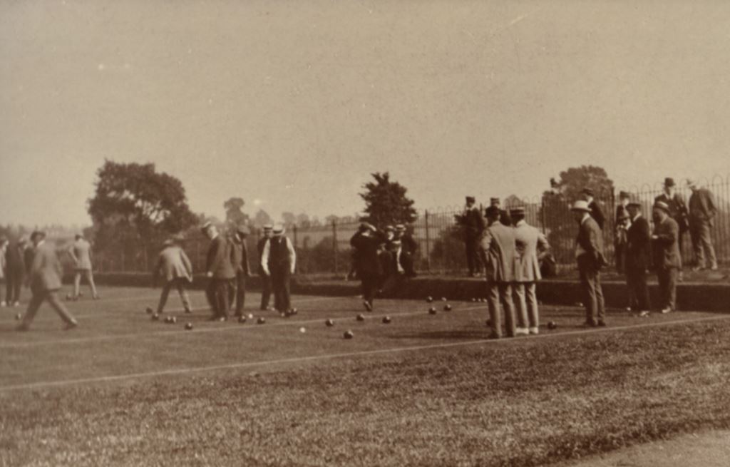 Opening of Rugby Bowling Club green, Hillmorton Road Recreation Ground, on July 5th 1911