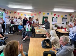 Tom Entwistle receiving first prize from our Chairman Tony Johnson