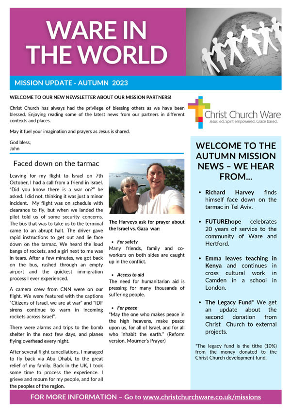 Christ Church Ware MISSION NEWSLETTERS