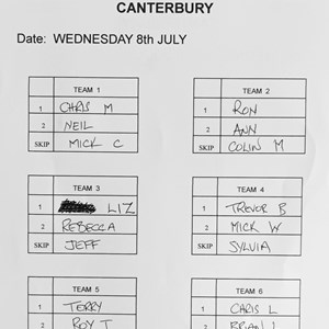 Boughton-Under-Blean Bowls Club Team selections