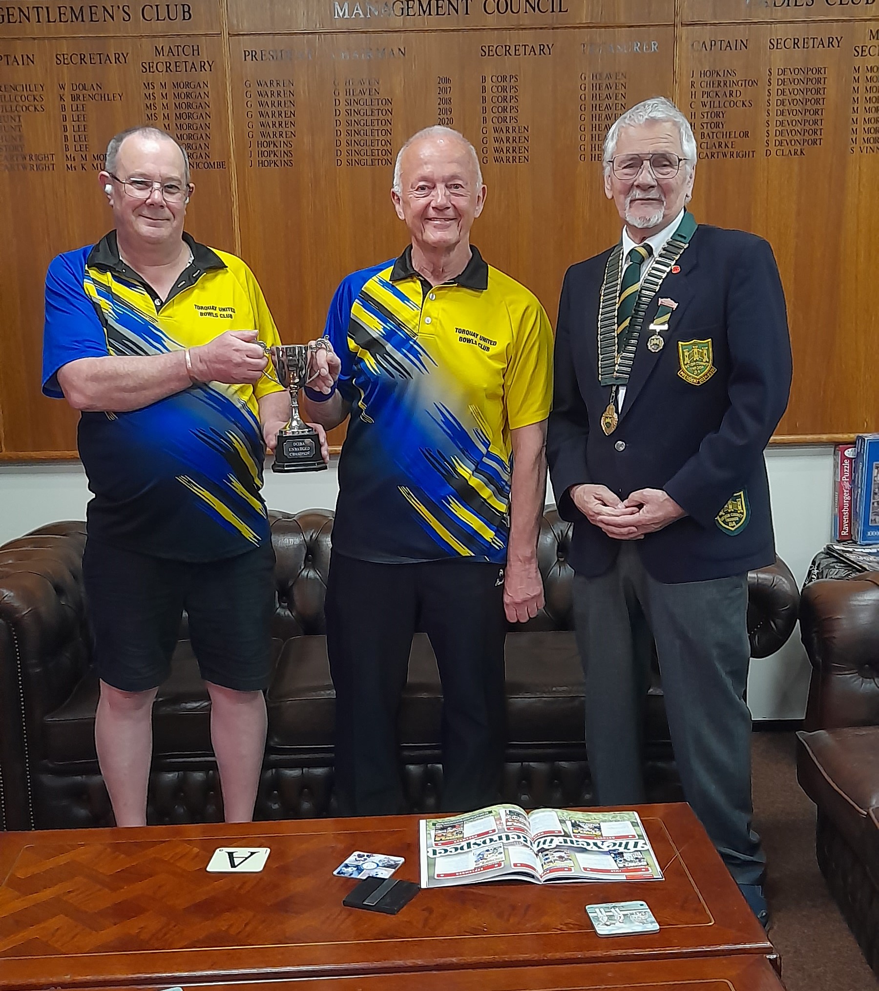 Brian Coad Dave Moseby Pairs Champions