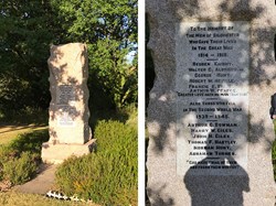 The Silchester War Memorial, with list of those lost in WWI and WWII. ©RP