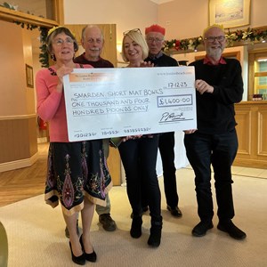 Christmas social 2023. Donation received from London Beach Country Hotel (£1,400)