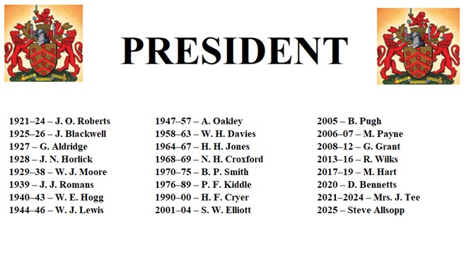 Gloucester City Bowls Club Club President