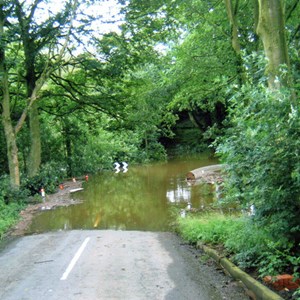 July 2007 Alvechurch Highway flooded and road closed. This shows what happens when the reservoir starts to fill. At 37,000 cubic metres the  photographers who took these pictures would have been  under water.