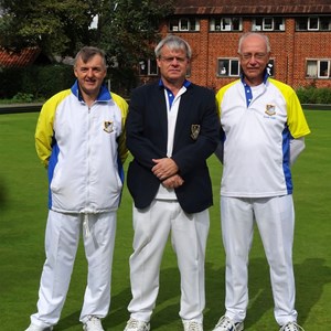 Club Handicap Finalists: David Garside and Kevin Gynn with marker Kevin Worboys