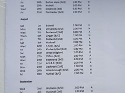 Queen Elizabeth Park  Bowls Club Fixtures 2026