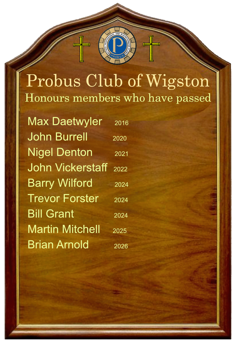 Probus Club of Wigston In Memorium...
