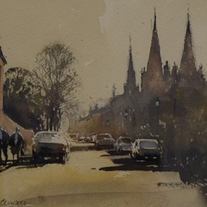 The Close, East Side, watercolour by Ray Blundell