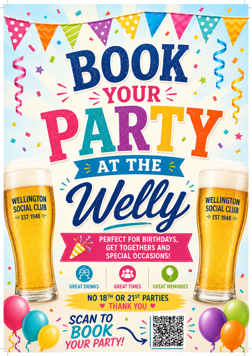 The Wellington Social Club QR to book.