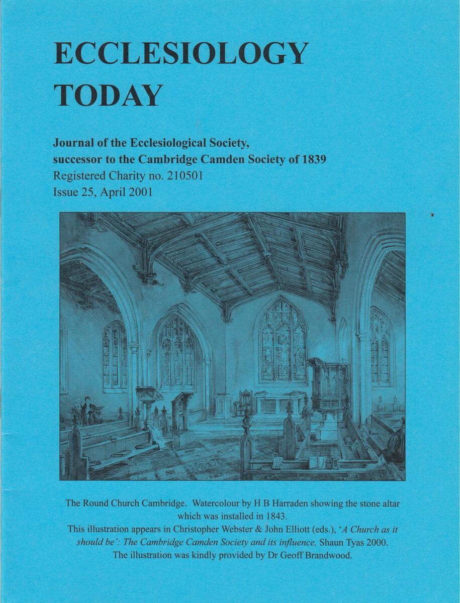 Bucklebury History Group Ecclesiology Today Issue 25 April 2001
