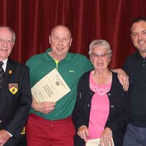 President John Newland with Bennett Cup runners up Yvonne Foley, Dean Ritchie & Robbie Willis