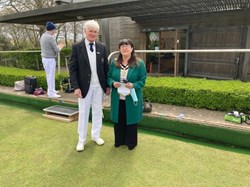 Centenary match - Club President with Mayor of Oadby and Wigston