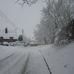 Snow scene Haseley Road