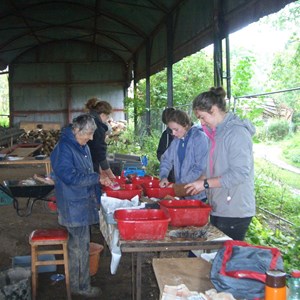 Prue, Agata, Barbara, Tom, Kate and Freya
