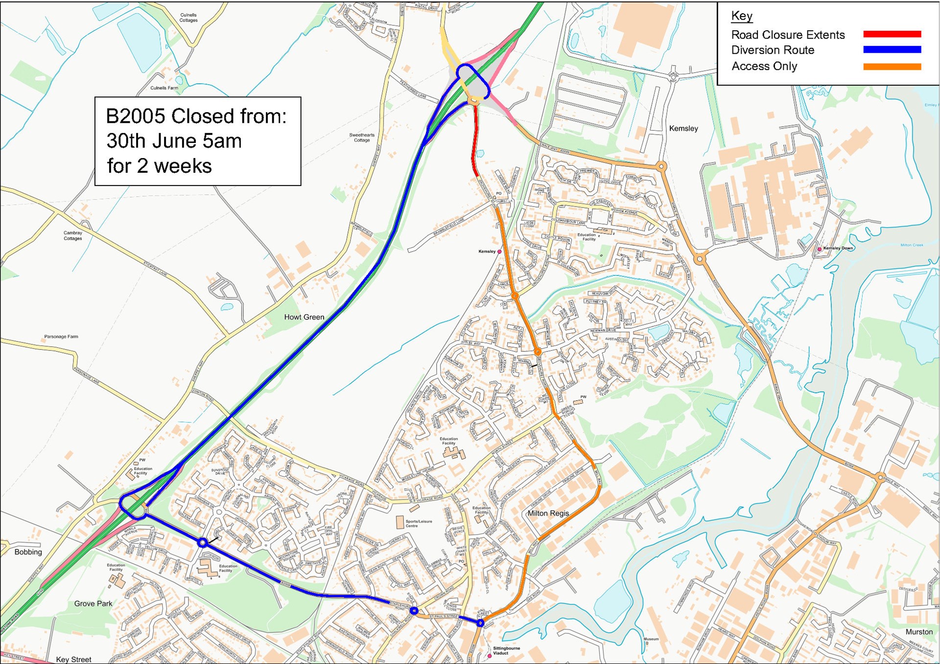 Iwade Parish Council Road and Footpath closures