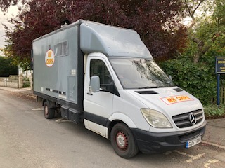 The Chip van outside the school