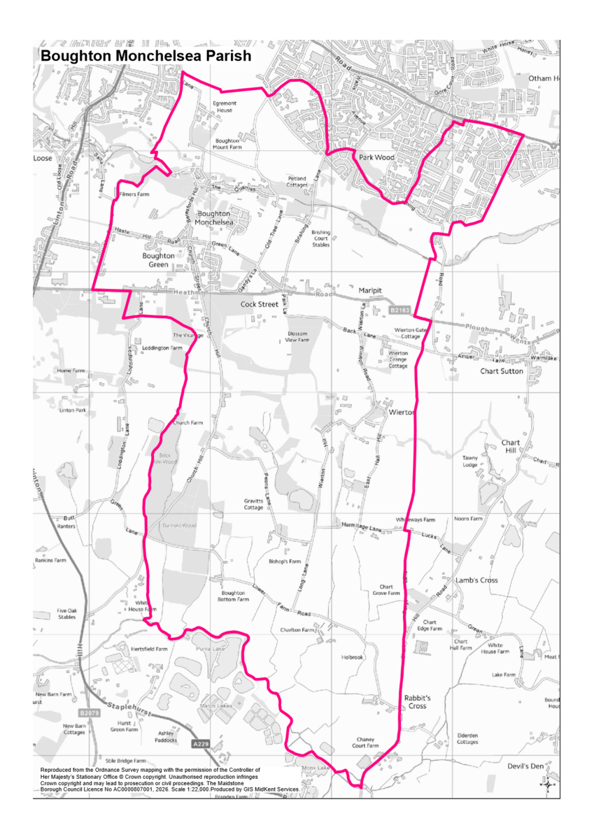 Boughton Monchelsea parish boundary