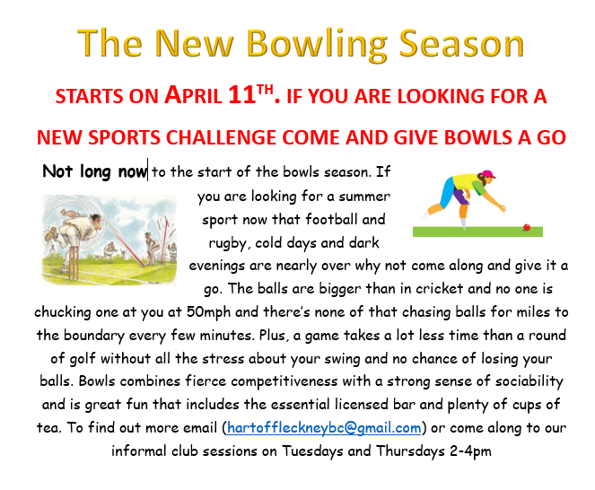 Hart of Fleckney Bowls Club Home