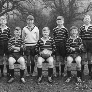 Jermery Paxman was in the Lickey Hills Preparatory School football team, seated far right.