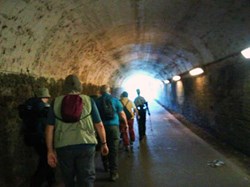 Underground rambling! – The tunnel goes through a man-made embankment. They don't make railways like this in England any more. ©PT