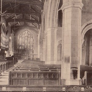 Alton Church Nave (St Lawrence) - Postmarked 2.8.1909