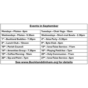 Buckland Dinham Virtual Notice Board