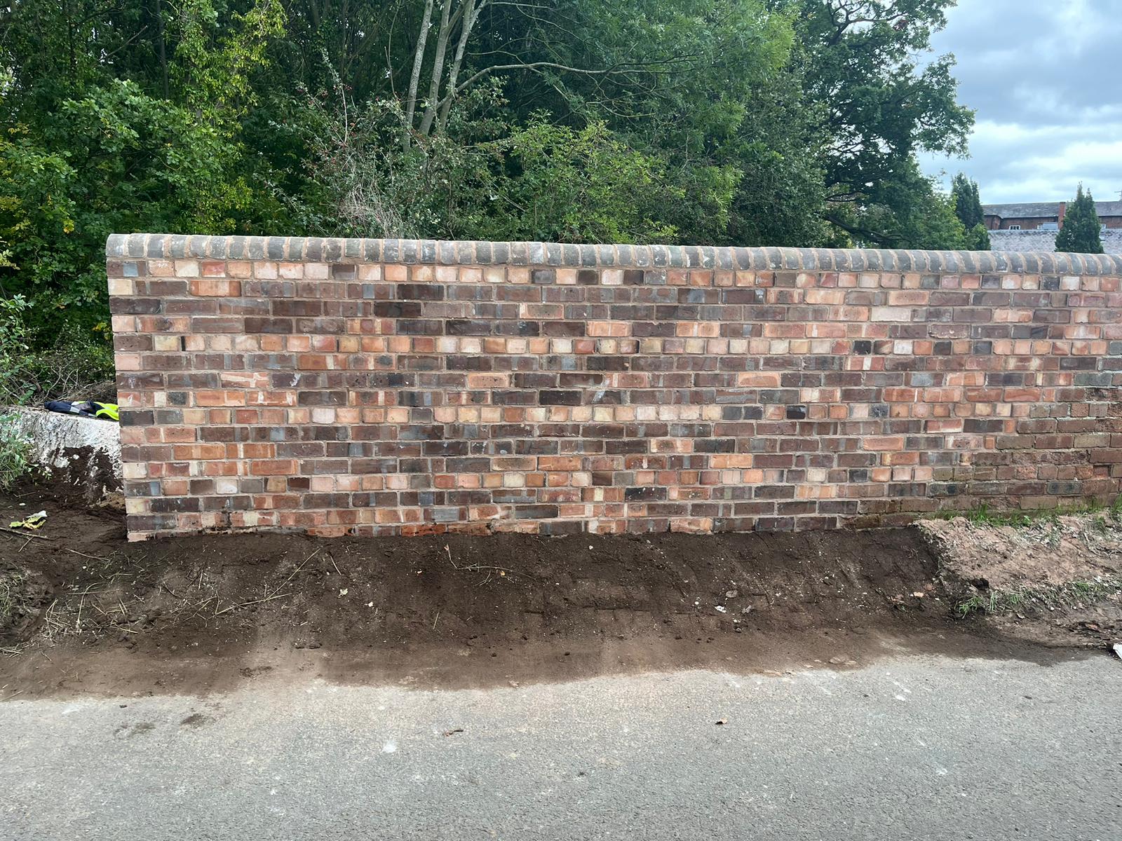 Wall as seen from road