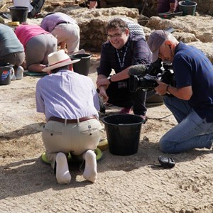 Dig Day 8 - Anthony Beeson being interviewed by BBC South