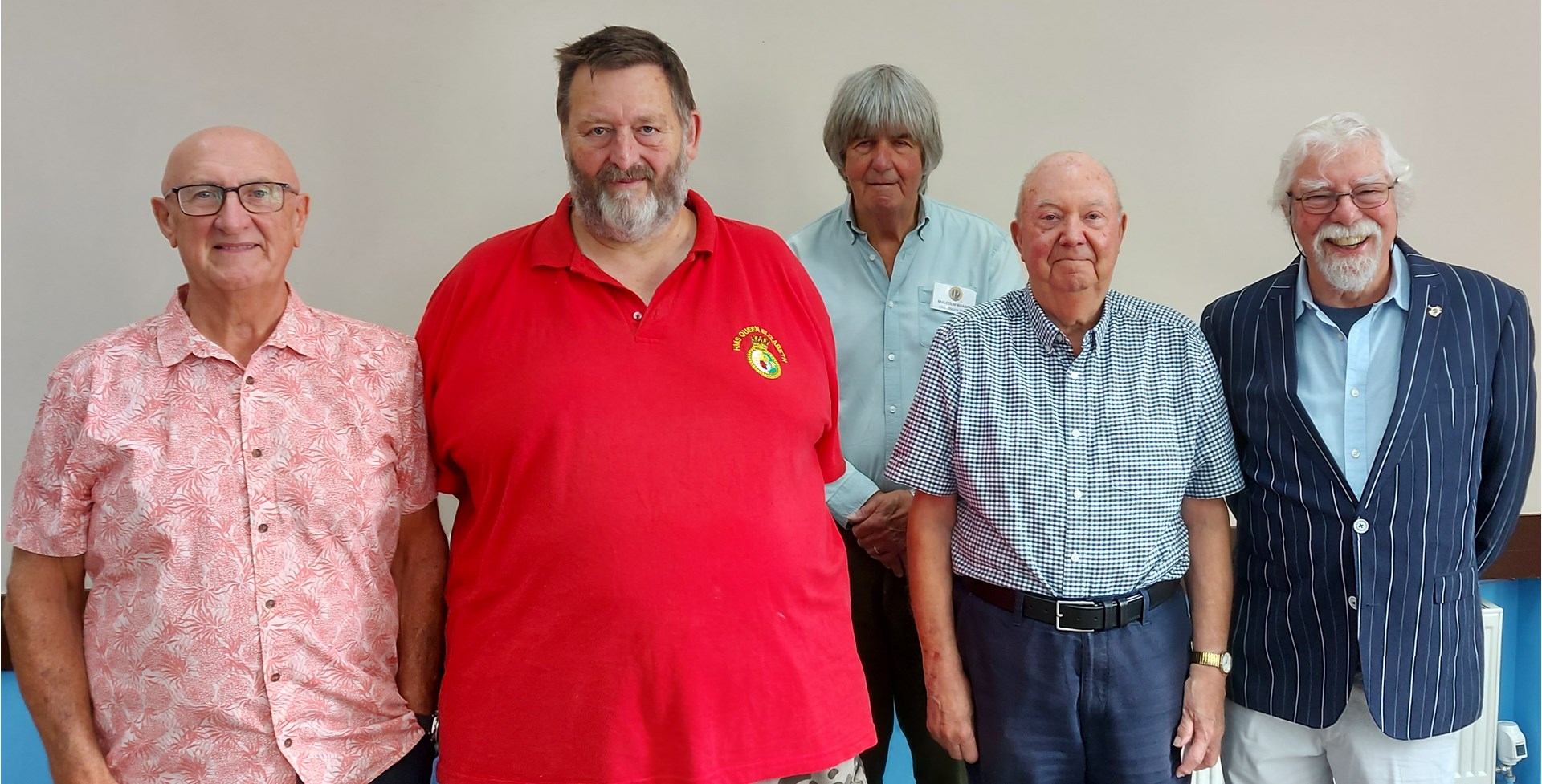 L to R: Chris Inch Speaker Finder, Dr. Harry Bennett Guest Speaker, Malcolm Adams Past Chairman, Brian Tucker member & David Jeffery past Chairman.