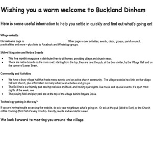 Buckland Dinham Virtual Notice Board