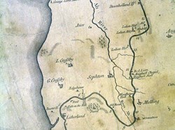 Map from 1770 before the canal was constructed