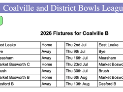 Coalville Town Bowls Club C & D Bowls League 2026