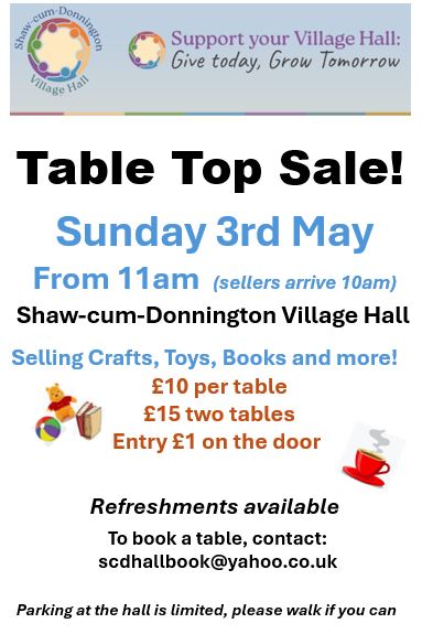 Shaw-cum-Donnington Village Hall Upcoming Events