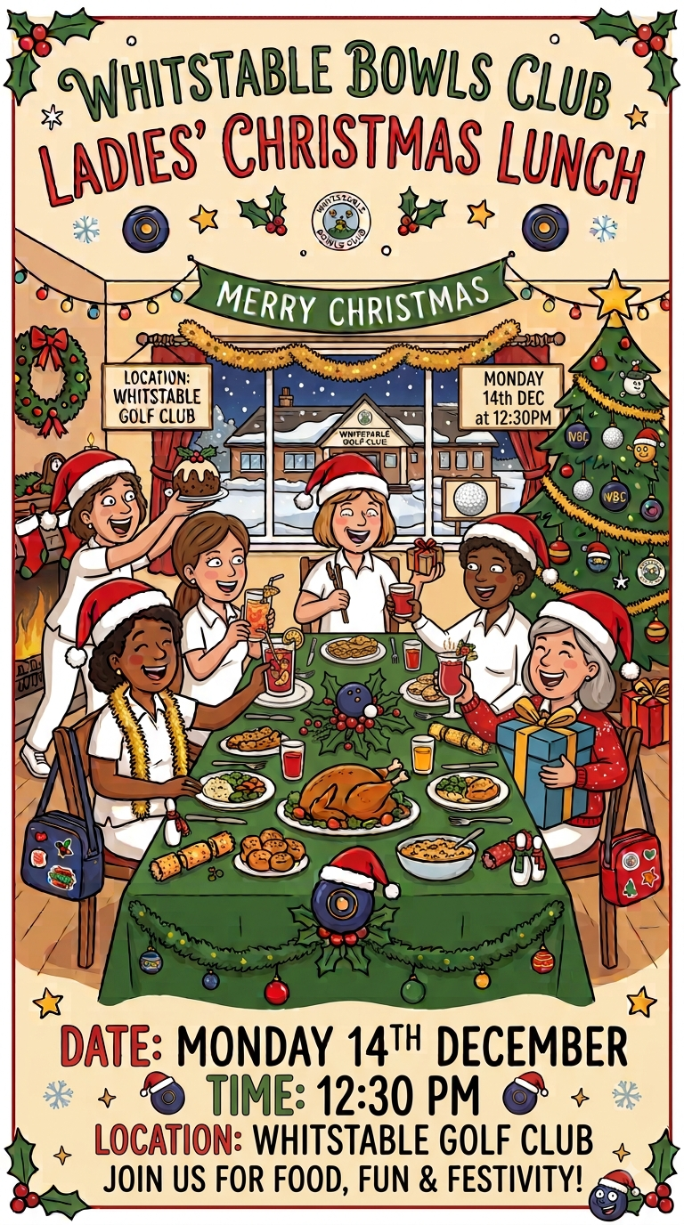 Whitstable Bowling Club Ladies Christmas dinner 2026