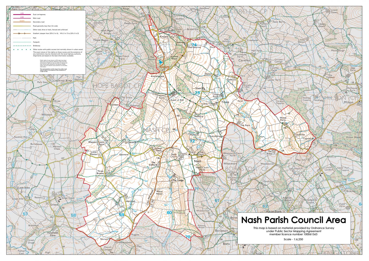 Nash Parish OS Map - CLICK IMAGE TO VIEW/DOWNLOAD