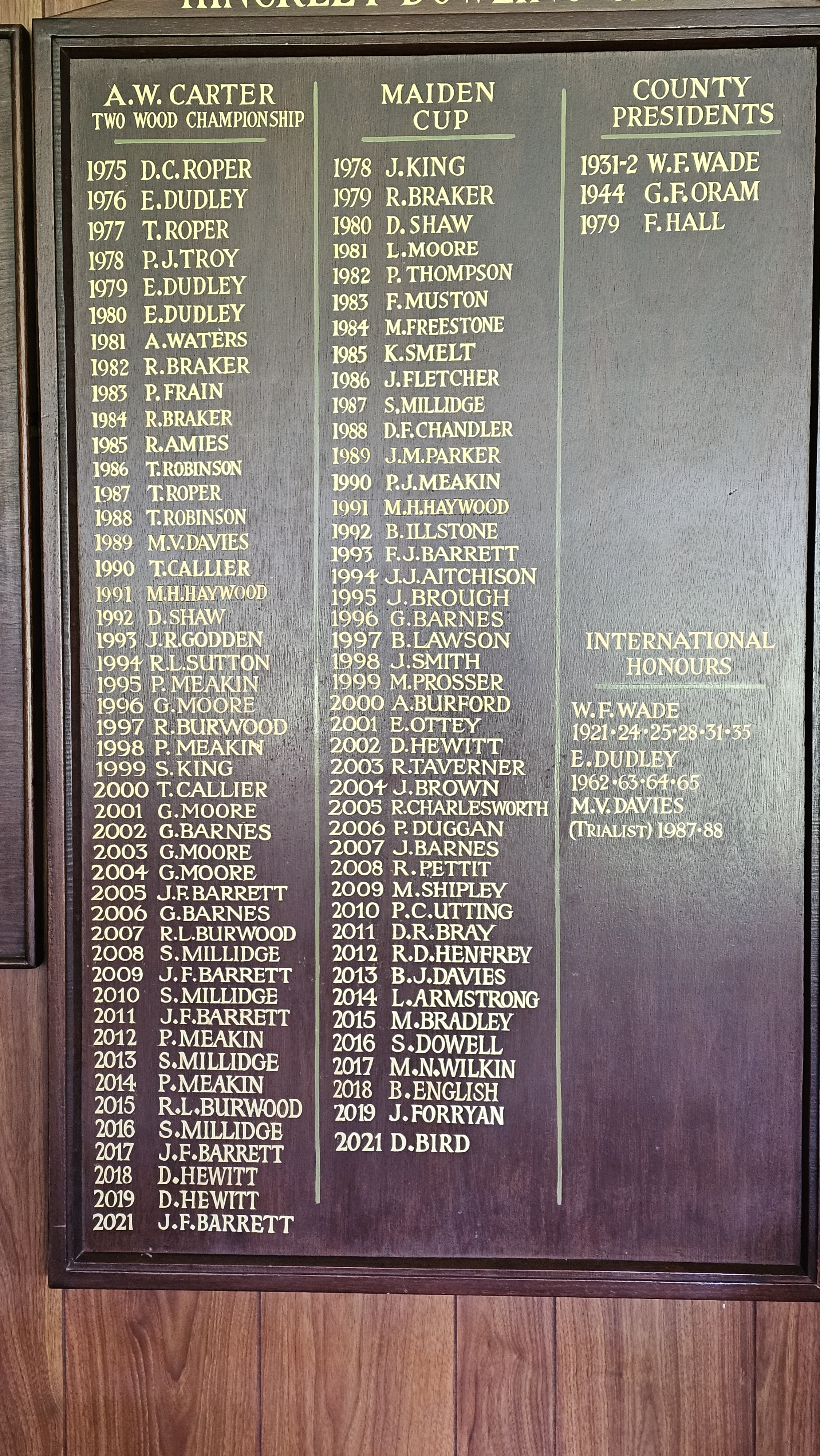 Hinckley Bowling Club CLUB COMPETITIONS 2