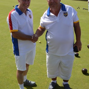 Ivor Walters Plate  Winner Jeff Slough (left)  Runner up Alan Bond (right)